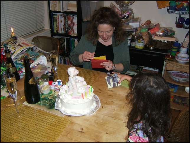 Time to open the cards and presents