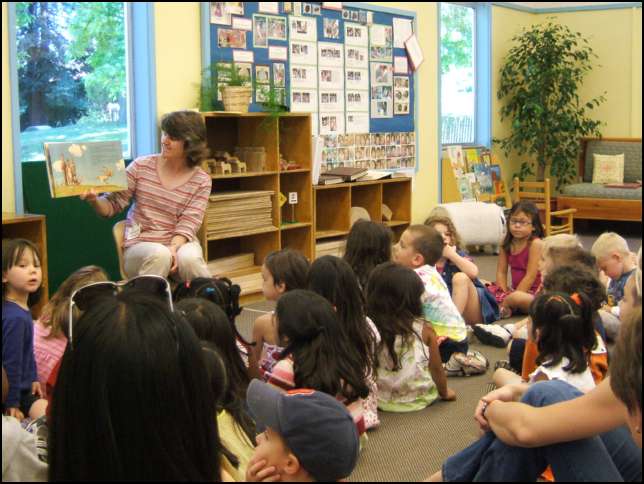 Adrienne reading at Story Time