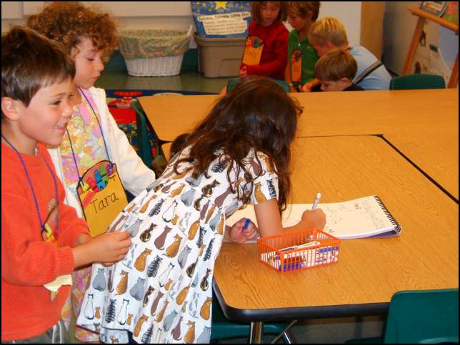 Sydney writing her name
