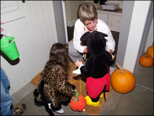 Sydney and Aiden picking out their treats