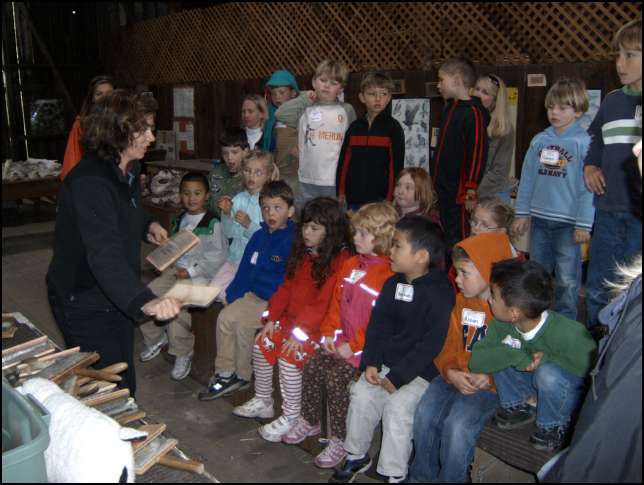 learning how to turn wool in yarn