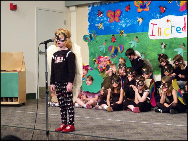 Anneka introducing the ladybugs