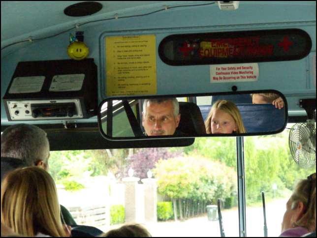 Ron the bus driver on his last day before retiring!