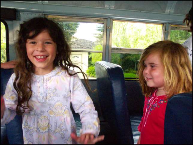 I don't get to stand up on the regular school bus!